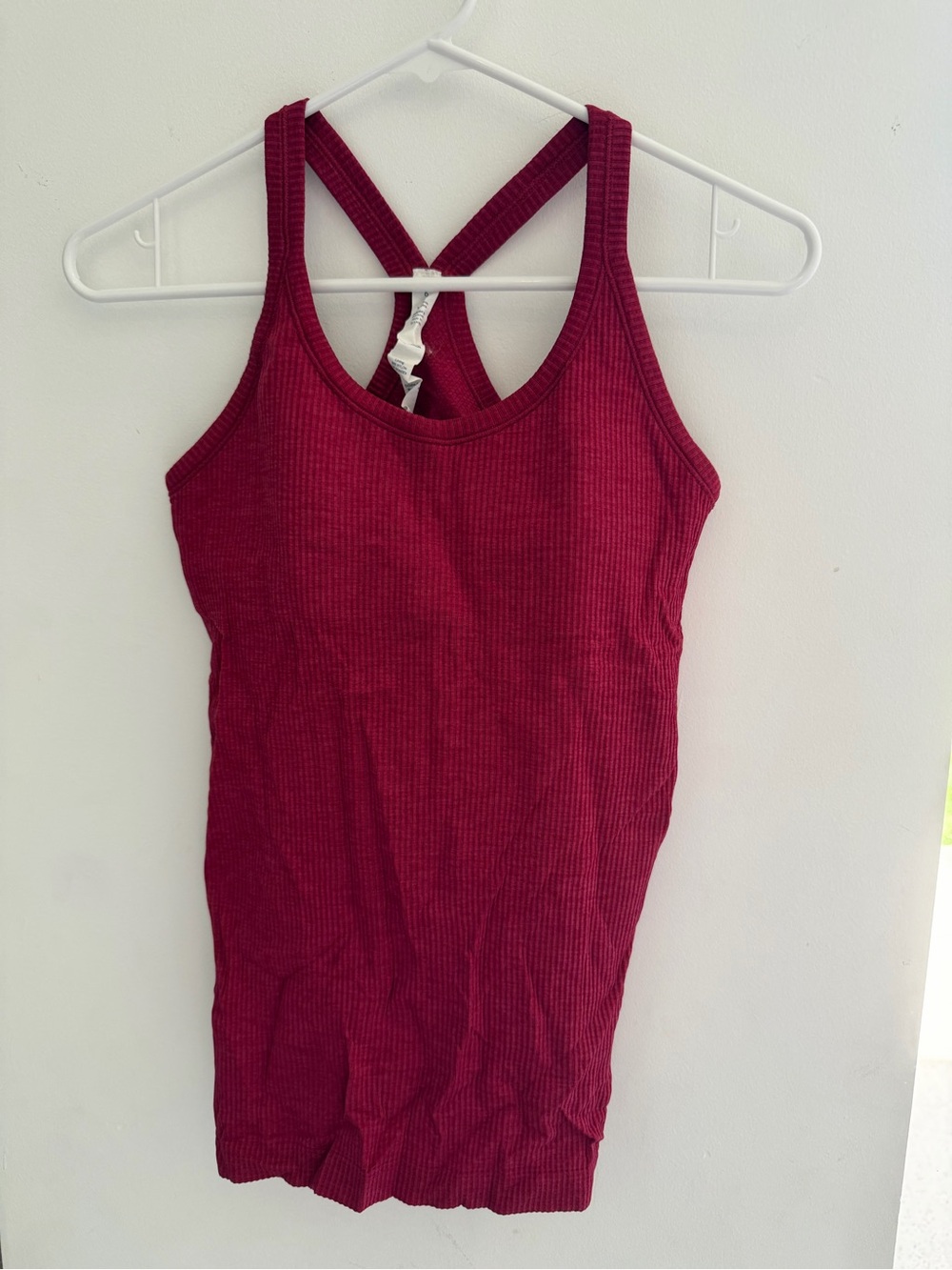 lululemon athletica Ribbed Cross-Back Tank - Burgundy